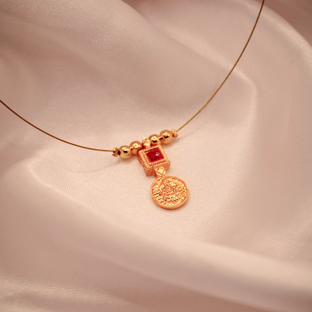 Mirage Coin Invisible Wire Necklace