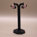 Lavender Bloom Resin Stud Earrings