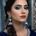 Royal Sapphire Grandeur Jhumka Earrings