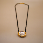Round Kundan Halo Gilded Mangalsutra