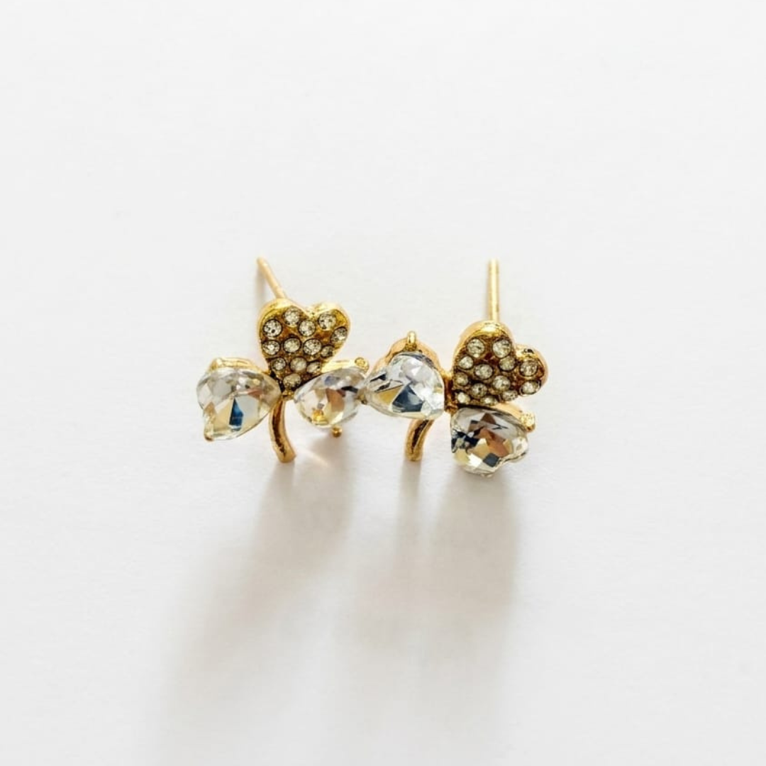 Crystal Heart Drop Earrings
