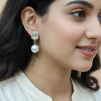 Luxe Pearl Drop Stud Earrings