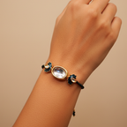 Neel Pushpa Oval Kundan Mangalsutra Bracelet