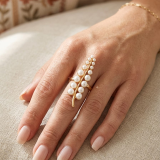 Cherry Crystal Drop Rings