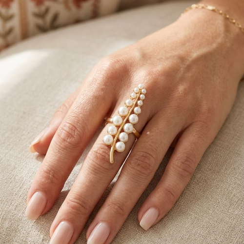 Cherry Crystal Drop Rings