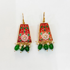 Royal Blue Meenakari Earrings