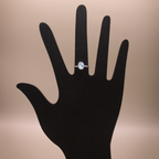 Silver Resin Bloom Adjustable Ring anti--tarnish