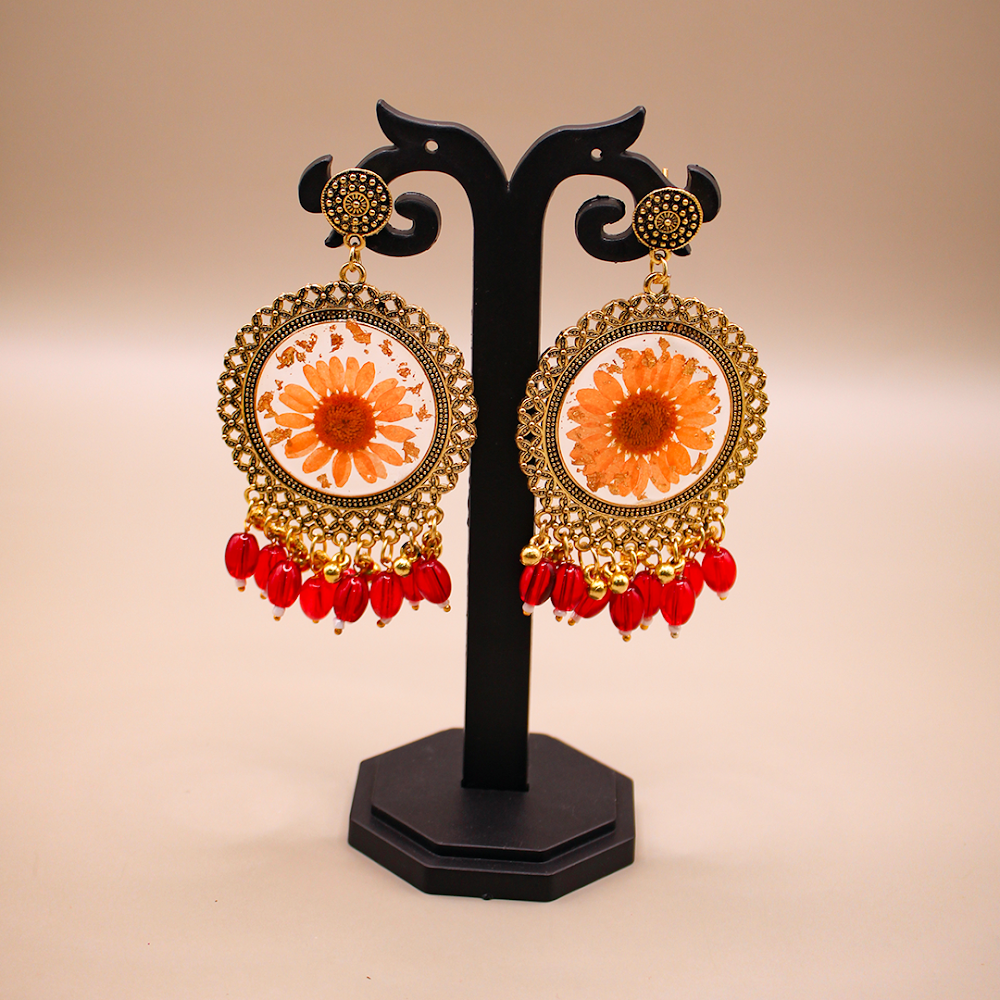 Marigold Bloom Jhumka Earrings