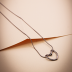 Minimalist Open Heart Promise Pendent anti--tarnish