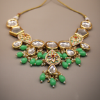 Mint Dewdrop Kundan Jewellery Set