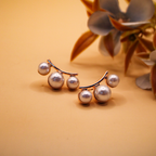 Ivory Cluster Polished Stud Earrings