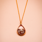 Resin Gold Flake Teardrop Pendant
