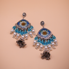 Resin Daisy Dream Heavy Jhumka Earrings