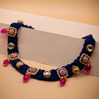 Indigo Rani Kundan Silk Thread Choker Necklace