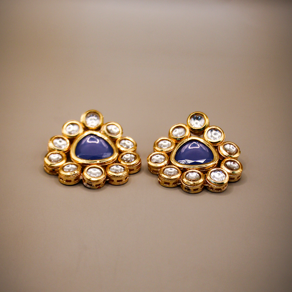 Heavy Kundan Cluster Statement Studs
