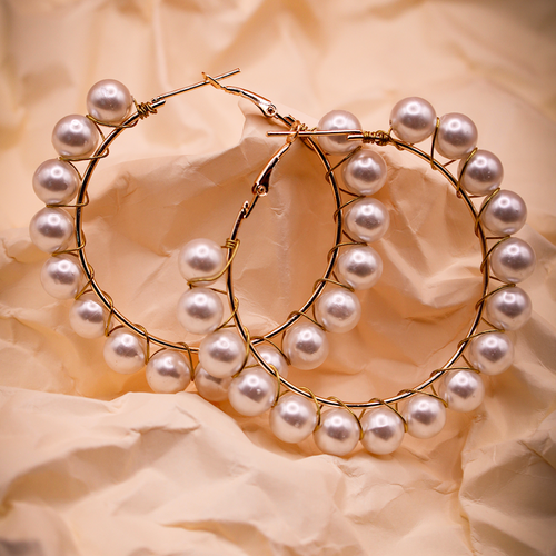 Classic Pearl Hoop Earrings