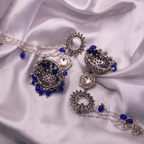 Royal Sapphire Grandeur Jhumka Earrings