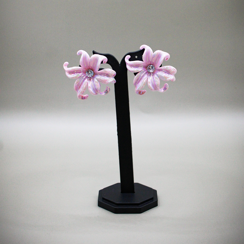 Blossom Shimmer Glazed Stud Earrings