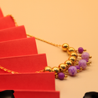 Amethyst Sphere Collar Necklace