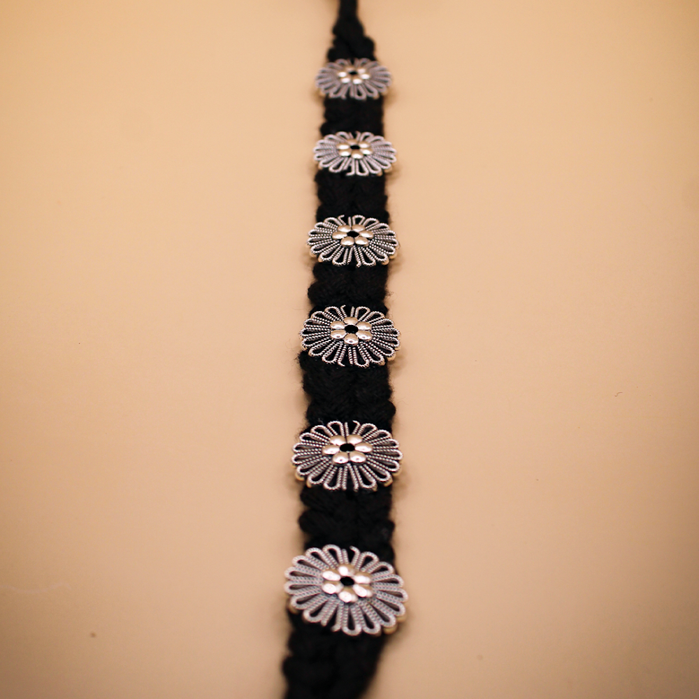 Chandra Phool Silk Thread Patwa Choker Necklace