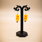 Stacked Yellow Hearts Dangle Earrings