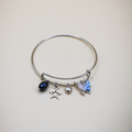 Silver Butterfly Kiss Charms Bracelet