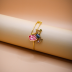 Golden Wishing Eye Charms Bracelet