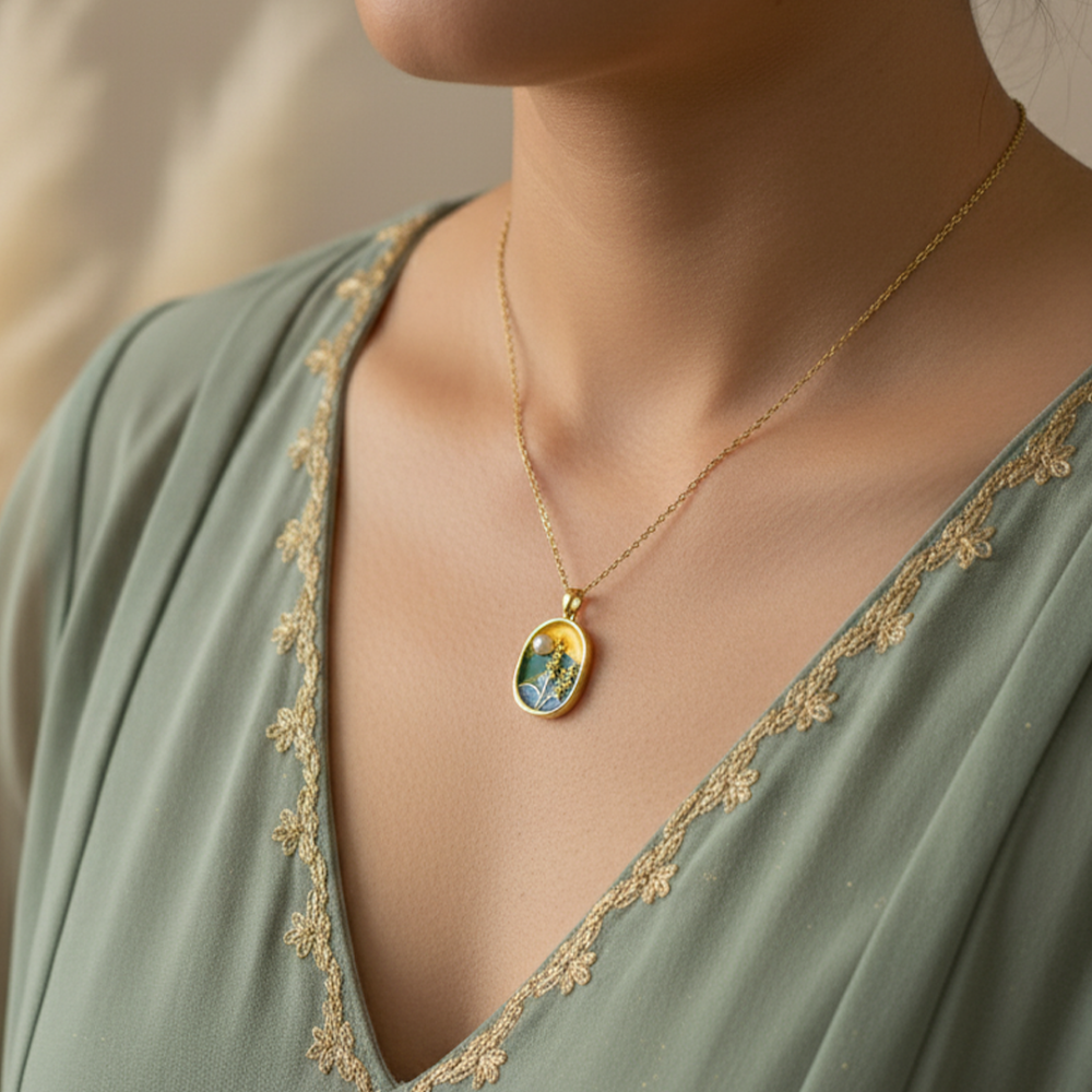 Pearl Of The Secret Meadow Pendant anti-tarnish