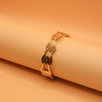 Floral Golden Cuff Bracelet