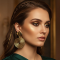Golden Coil Statement Earrings