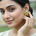 Golden Oasis Stud Earrings