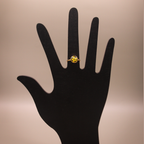 Sunshine Petal Adjustable Resin Ring anti-tarnish