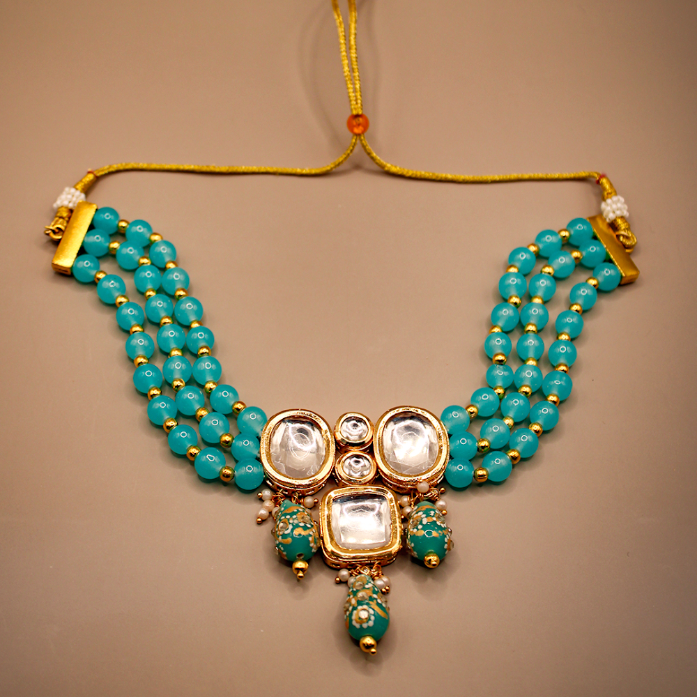 Skyline Kundan Beaded Choker Set