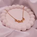 Crystal Pave Four-Way Love Golden Pendant anti-tarnish