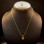 Mirror Finish Puffed Golden Heart Pendant anti-tarnish