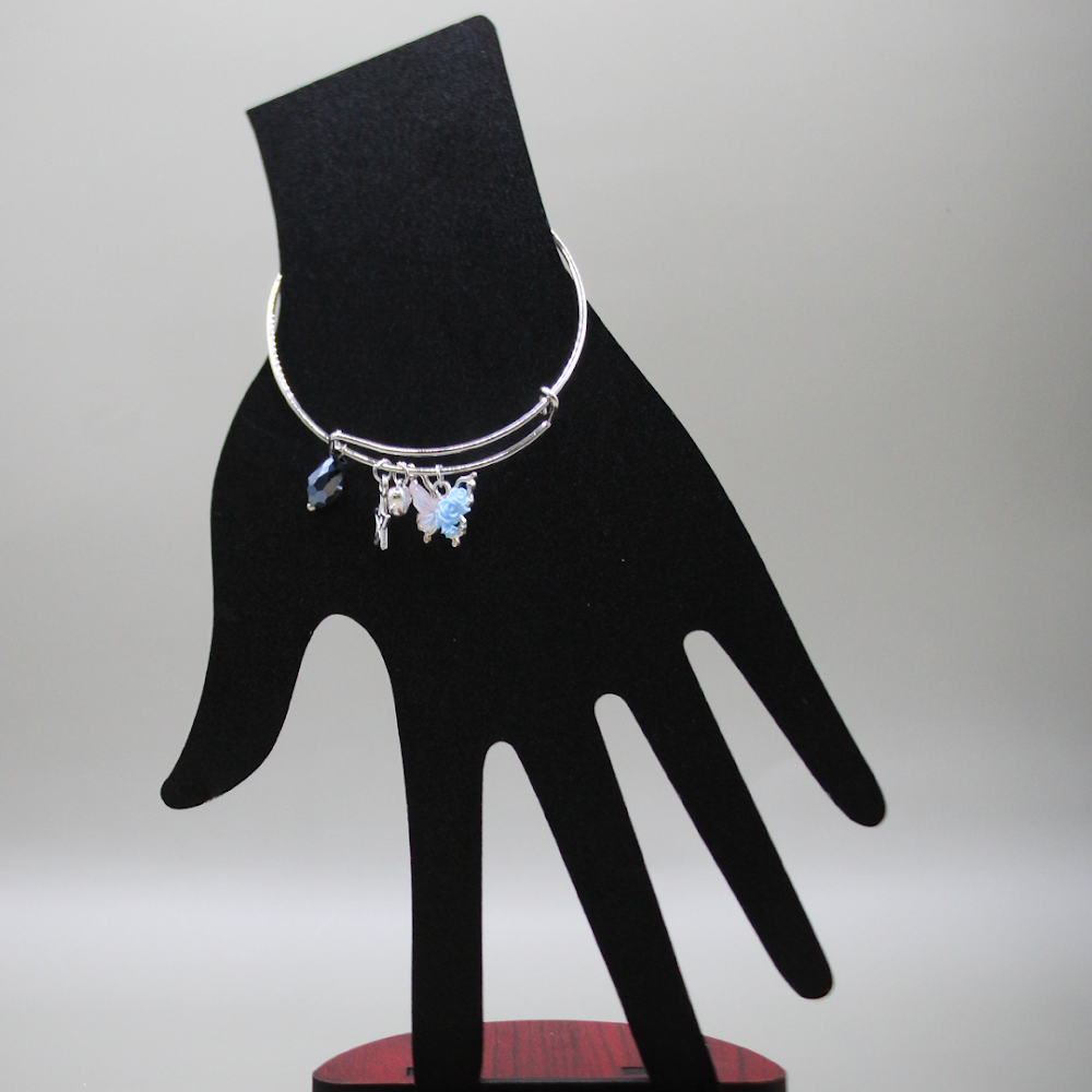 Silver Butterfly Kiss Charms Bracelet