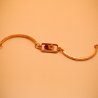 Marigold Duo Bloom Resin Cuff Bracelet