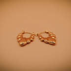High Polish Ripple Texture Small Hoop Earrings