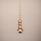 Elongated Pearl Drop Kundan Maang Tikka