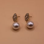 Luxe Pearl Drop Stud Earrings
