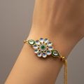 Emerald Kundan Bloom Bracelet