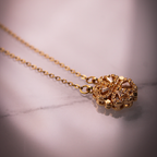 Crystal Pave Four-Way Love Golden Pendant anti-tarnish