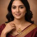 Rajwadi Cascade Invisible Wire Necklace