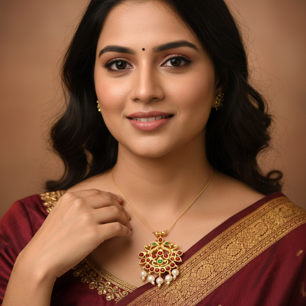Rajwadi Cascade Invisible Wire Necklace