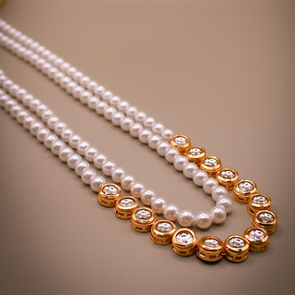 Moti-Kundan Ratan Mala Long Necklace