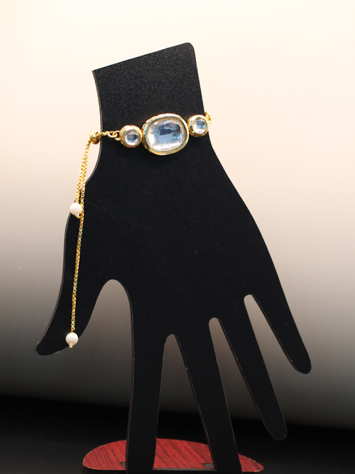 Celestial Oval Trio Kundan Bracelet