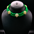 Jadau Hariyal Kundan Chowk Silk Thread Choker Necklace