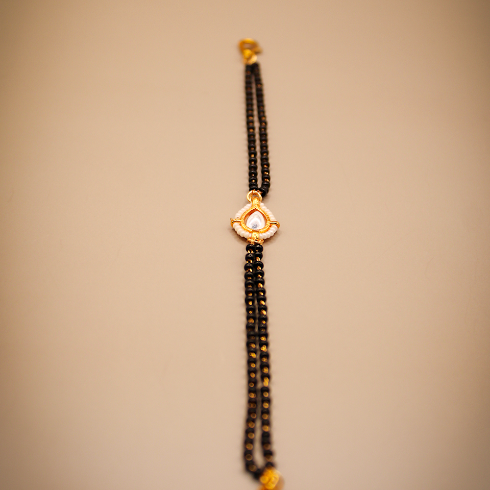 Drop Golden-Black Mangalsutra Bracelet
