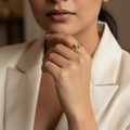 Golden Wings Cuff Ring anti--tarnish