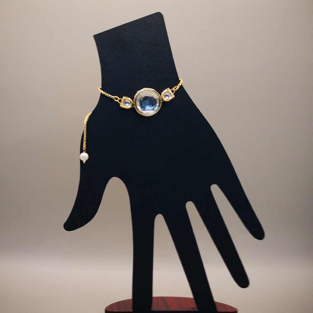 Luminary Circle Triad Kundan Bracelet